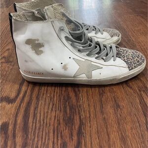 Golden Goose Kids High-Top Sneakers - White and Gray